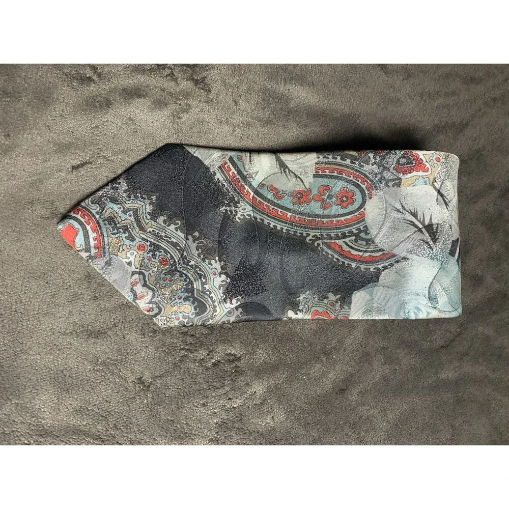 The American Edition Vintage 80s Formal Camouflage Wide  3 3/4 “Silk Tie  USA